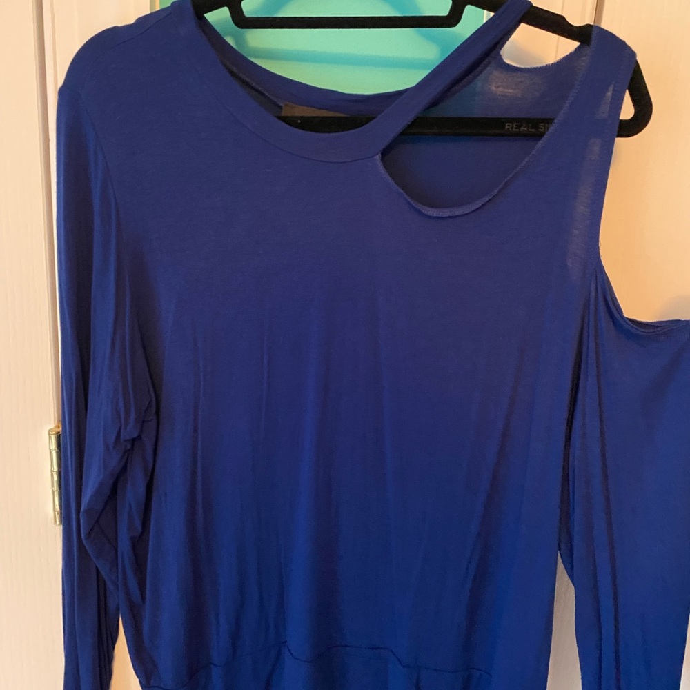 Six Fifty long sleeve cut out and cold shoulder top